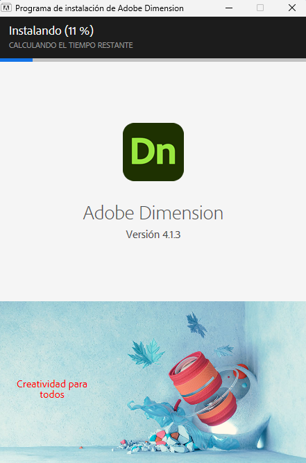 instalando adobe dimension 2025 full gratis