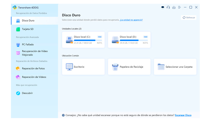 Tenorshare 4DDiG full español