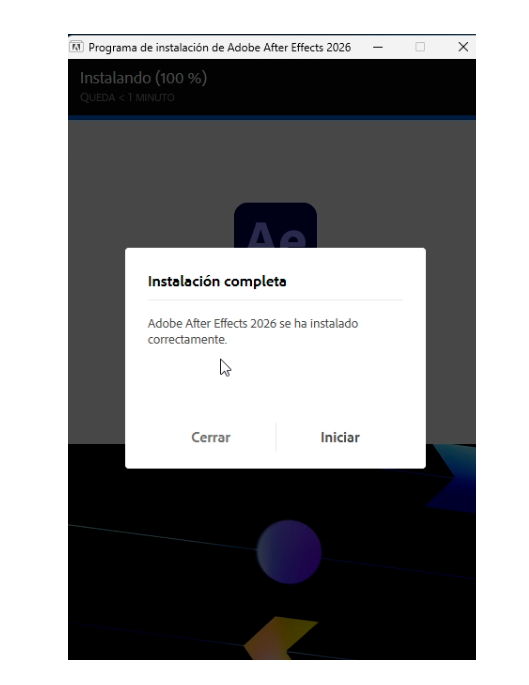 Adobe After Effects 2026 instalacion completa